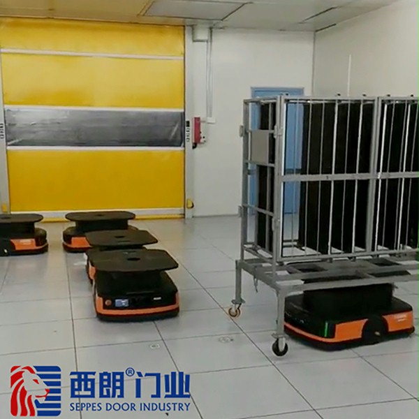 智能车间可联动开关的快速卷帘门