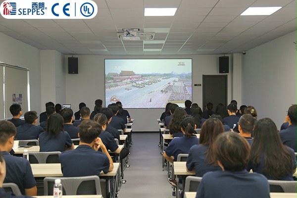 西朗门业全员观看阅兵式